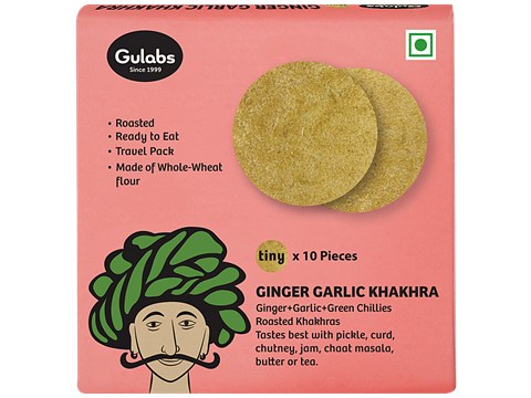 Gulabs Tiny Khakhra - Ginger Garlic, 25 g