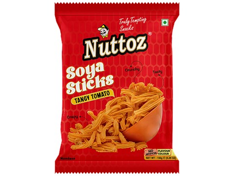 Nuttoz Soya Sticks Tangy Tomato, 150 g