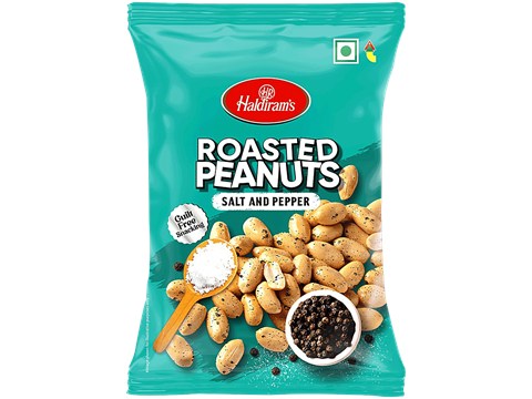 Haldiram's Salt & Pepper Roasted Peanuts, 140 g