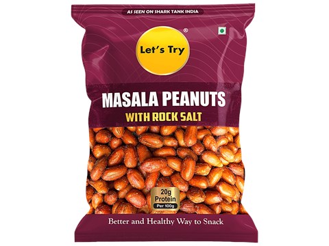 Let's Try Masala Peanuts With Rock Salt, 160 g