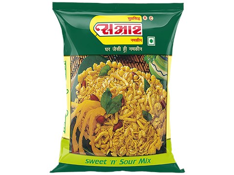 Samrat Namkeen Khatta Mitha Mix Namkeen - Sweet & Sour, Crispy, Indian Snack, 50 g