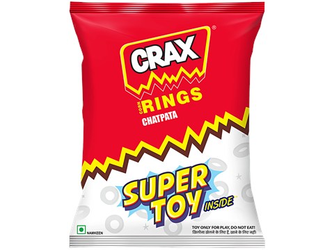 Crax Corn Rings - Chatpata Puffs, 53 g