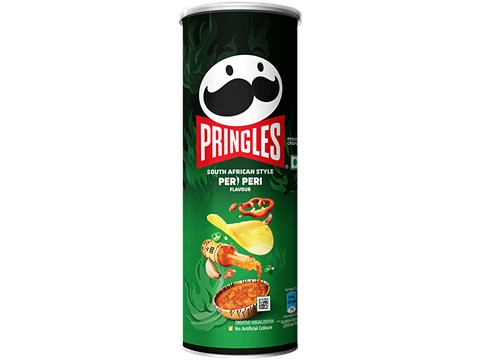 Pringles South African Style Peri Peri Flavour Potato Crisps, 102 g