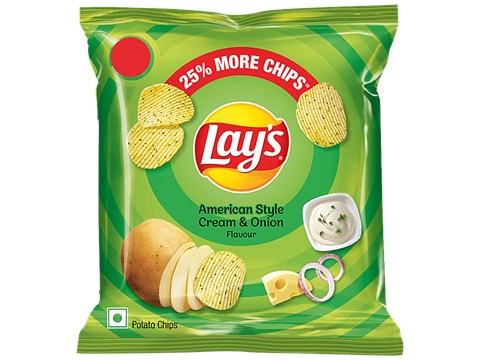Lay's American Style Cream & Onion Flavour Potato Chips, 12 g