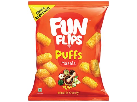 Fun Flips Delicious Crunchy Puffs - Masala, 35 g