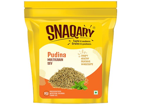 Snaqary Pudina Multigrain Sev - Crispy, Healthy, Delicious & Wholesome, 100 g