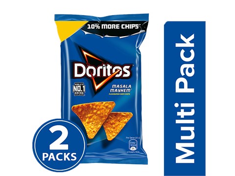 Doritos Nacho Chips - Masala Mayhem Flavour, 2x82.5 g