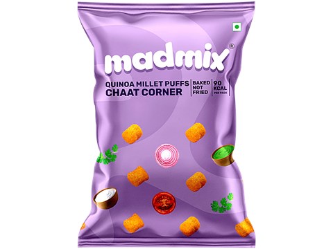 Madmix Chaat Corner Quinoa Millet Puffs, 50 g