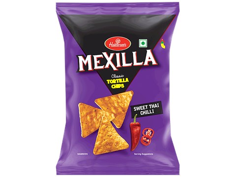 Haldiram's Mexilla Classic Tortilla Chips - Sweet Thai Chilli Flavour, Crispy, 80 g