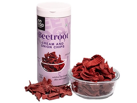 Nocap Foods Cream & Onion Beetroot Chips, 150 g