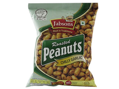 JABSONS Roasted Peanuts - Chilly Garlic, 150 g