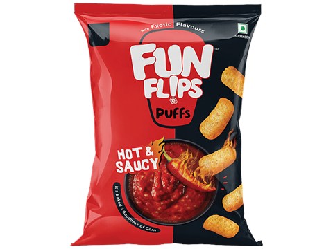 Fun Flips Hot & Saucy Puffs - Baked, 60 g