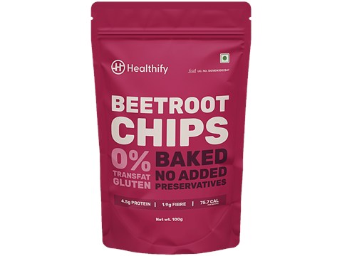 Healthify Beetroot Chips, 100 g