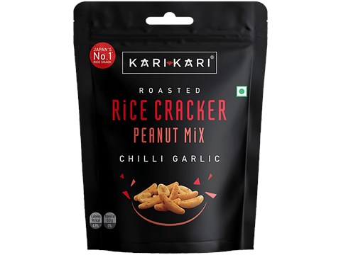 Kari Kari Chili Garlic Roasted Rice Cracker, 50 g