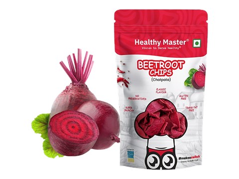 Healthy Master Beetroot Chips - Chatpata, 200 g