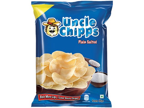 Uncle chipps Plain Salted Potato Chips, 48 g