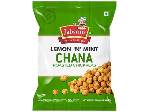 JABSONS Lemon N' Mint Chana - Roasted, Rich In Protein & Iron, Gluten-free, 140 g