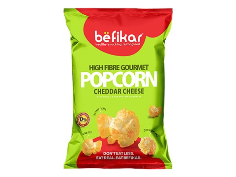 Befikar High Fibre Gourmet Popcorn - Cheddar Cheese, 50 g