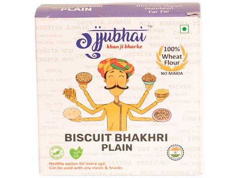 Gujjubhai Biscuit - Bhakhri Plain, Wheat Flour, Natural, Vegan, No Maida, 180 g