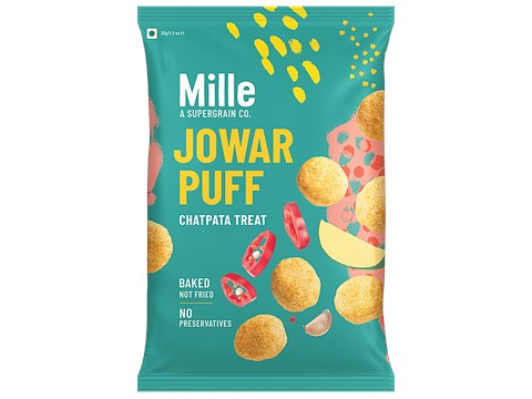 Mille Jowar Puff - Chatpata Treat, Baked, 35 g