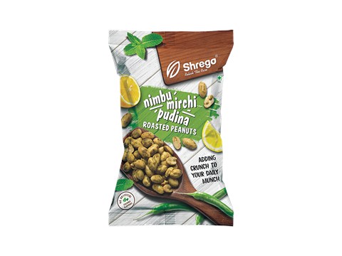 Shrego Nimbu Mirchi Pudina Roasted Peanuts, 140 g