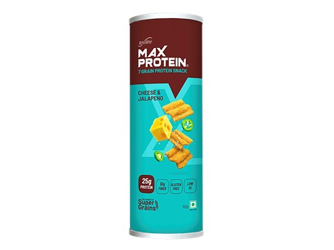 RiteBite Max Protein Cheese & Jalapeno 20g Protein Chips, 120 g