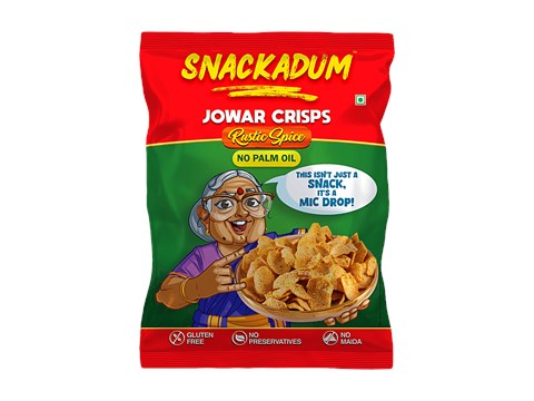 Snackadum Rustic Spice Jowar Crisps, 30 g
