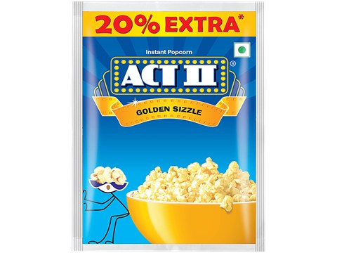 ACT II Golden Sizzle Instant Popcorn, 72 g