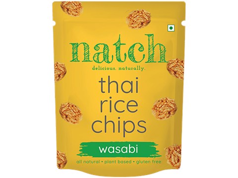 Natch Thai Wasabi Flavoured Rice Chips, 25 g