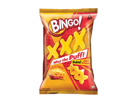 Bingo! Chilli Cheese Baked Puff Snacks, 80 g