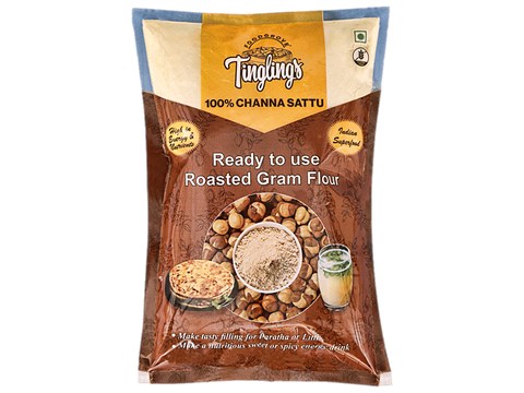 TINGLINGS Roasted Gram Flour/Channa Sattu - Ready To Use, 500 g