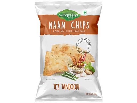 Wingreens Farms Naan Chips - Tez Tandoori, 150 g