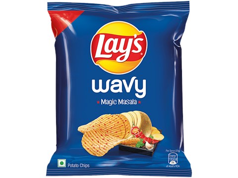 Lay's Wavy Potato Chips - Magic Masala, 21 g
