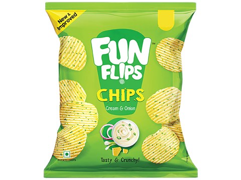 Fun Flips Potato Chips - Cream Onion, 11.5 g