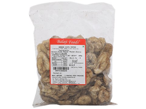 Balaji foods Banana Chips - Pepper, 200 g