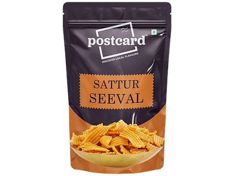 Postcard Sattur Seeval - Buttery Garlicky Crunchy Bites, 90 g
