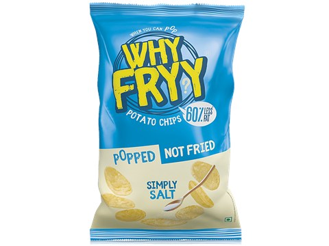 WhyFryy Popped Potato Chips - Simply Salt, 35 g