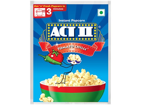 ACT II Tomato Chilli, Instant Popcorn, 59 g
