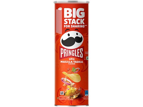 Pringles Desi Masala Tadka Flavour Potato Crisps, 134 g