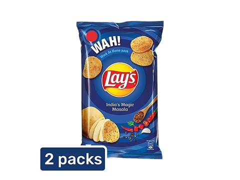 Lay's Potato Chips - India's Masala Magic Flavour, 2x82 g
