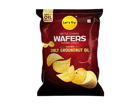 Let's Try Flying Chilli Wafers, 50 g