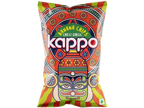 Kappo Banana Chips Chilli Garlic, 65 g