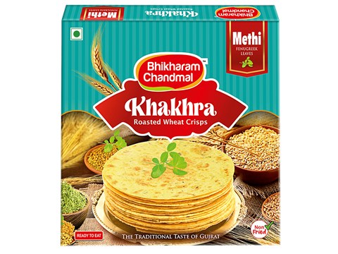 Bhikharam Chandmal Methi Khakra Roasted Wheat Crisps, 200 g