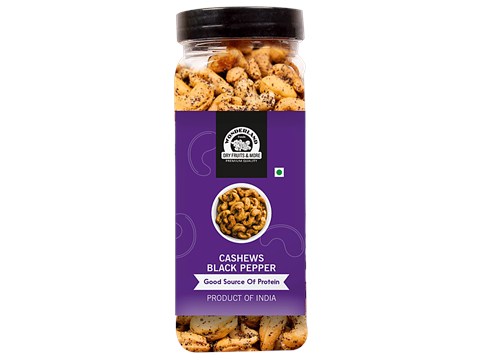 Wonderland Foods Cashews - Black Pepper Flavour, 150 g
