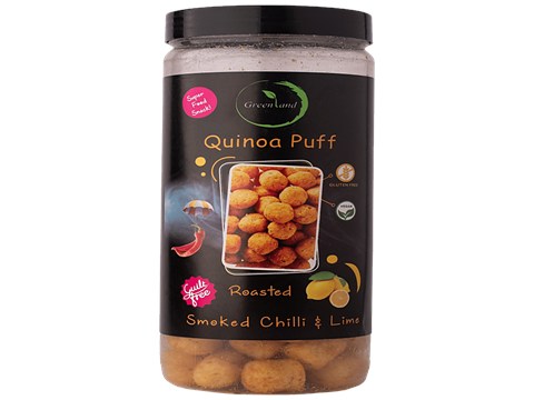 Greenland Roasted Quinoa Puff - Smoked Chilli & Lime Flavour, Gluten Free, 100 g