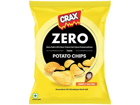 Crax Zero Simply Salted Potato Chips, 65 g