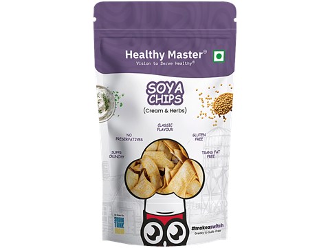 Healthy Master Cream & Herbs Soya Chips, 30 g
