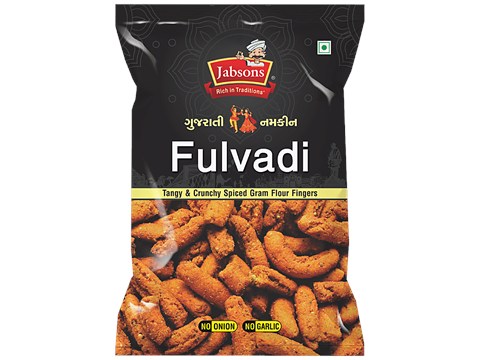 Jabsons Gujarati Namkeen - Fulvadi, Tangy & Crunchy Spiced Gram Flour Fingers, 120 g