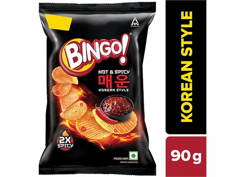 Bingo! Korean Style Hot & Spicy Potato Chips, 90 g