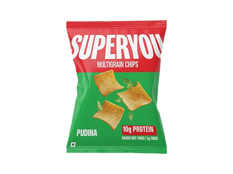Superyou Pudina 10g Protein Multigrain Protein Chips, 40 g